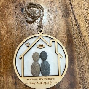 New. 2023 new home, new beginnings new memories wooden ornament.